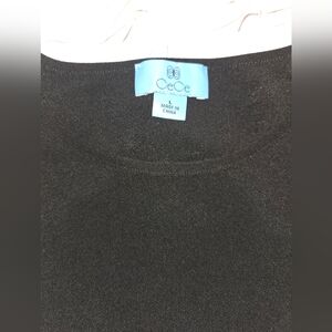 CeCe Womens Black Top